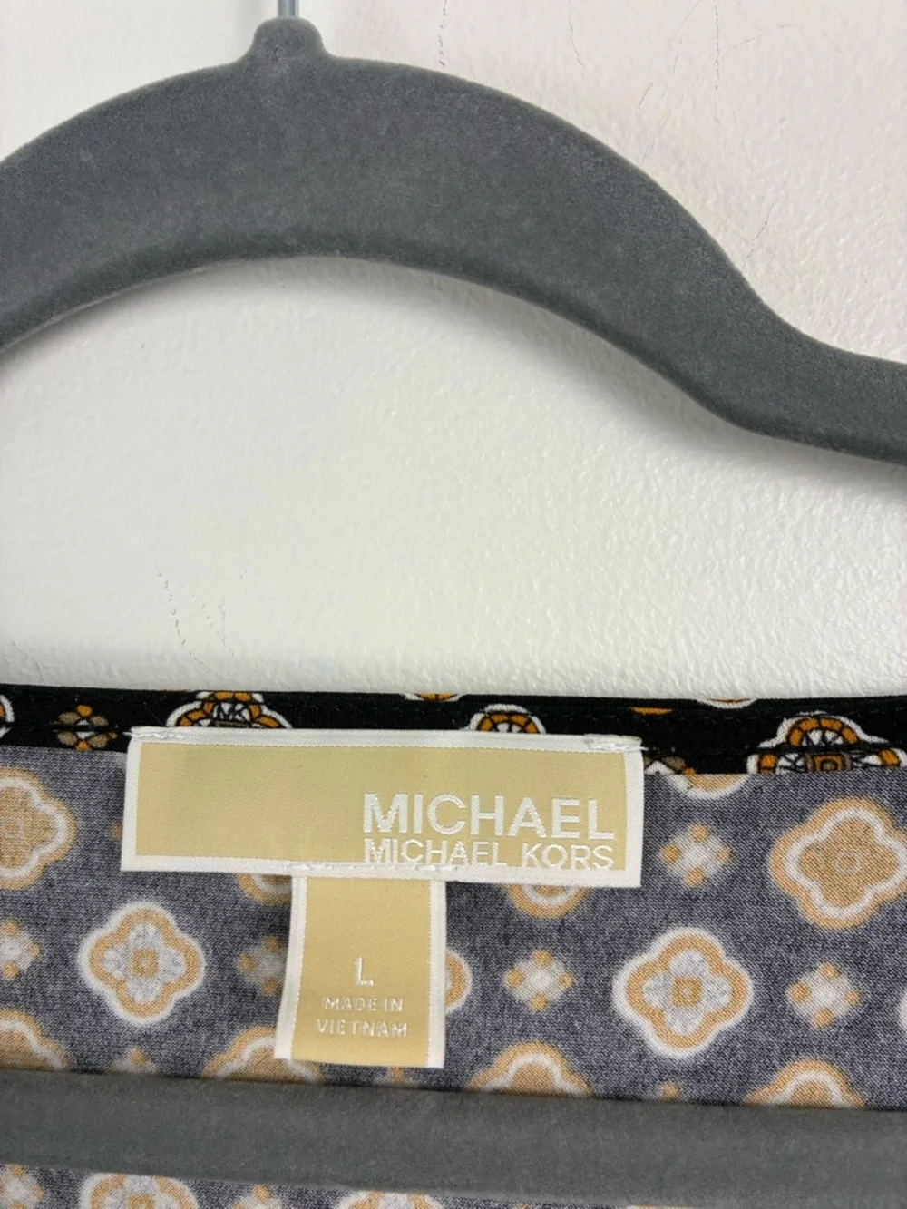 Michael Kors Printed Cowl Neck Top | Draped Blouse | - Picture 3 of 5